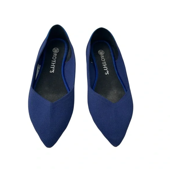 Rothy's Deep Blue Pointed Flats - Picture 2 of 9